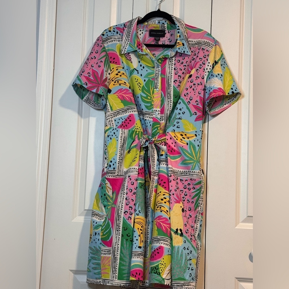 Donna Morgan Colorful Tropical Mini Dress